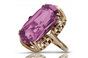 Vintage 925 Silber rosévergoldet, Amethyst Ring vrc038rp