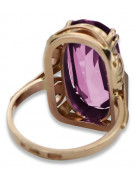 Russische sowjetische Rose 14 Karat 585 Gold Alexandrit Rubin Smaragd Saphir Zirkon Ring vrc084