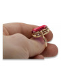 Russische sowjetische Rose 14 Karat 585 Gold Alexandrit Rubin Smaragd Saphir Zirkon Ring vrc084