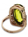 Russische sowjetische Rose 14 Karat 585 Gold Alexandrit Rubin Smaragd Saphir Zirkon Ring vrc084