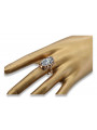 Russische sowjetische Rose 14 Karat 585 Gold Alexandrit Rubin Smaragd Saphir Zirkon Ring vrc084