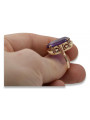 Russische sowjetische Rose 14 Karat 585 Gold Alexandrit Rubin Smaragd Saphir Zirkon Ring vrc014