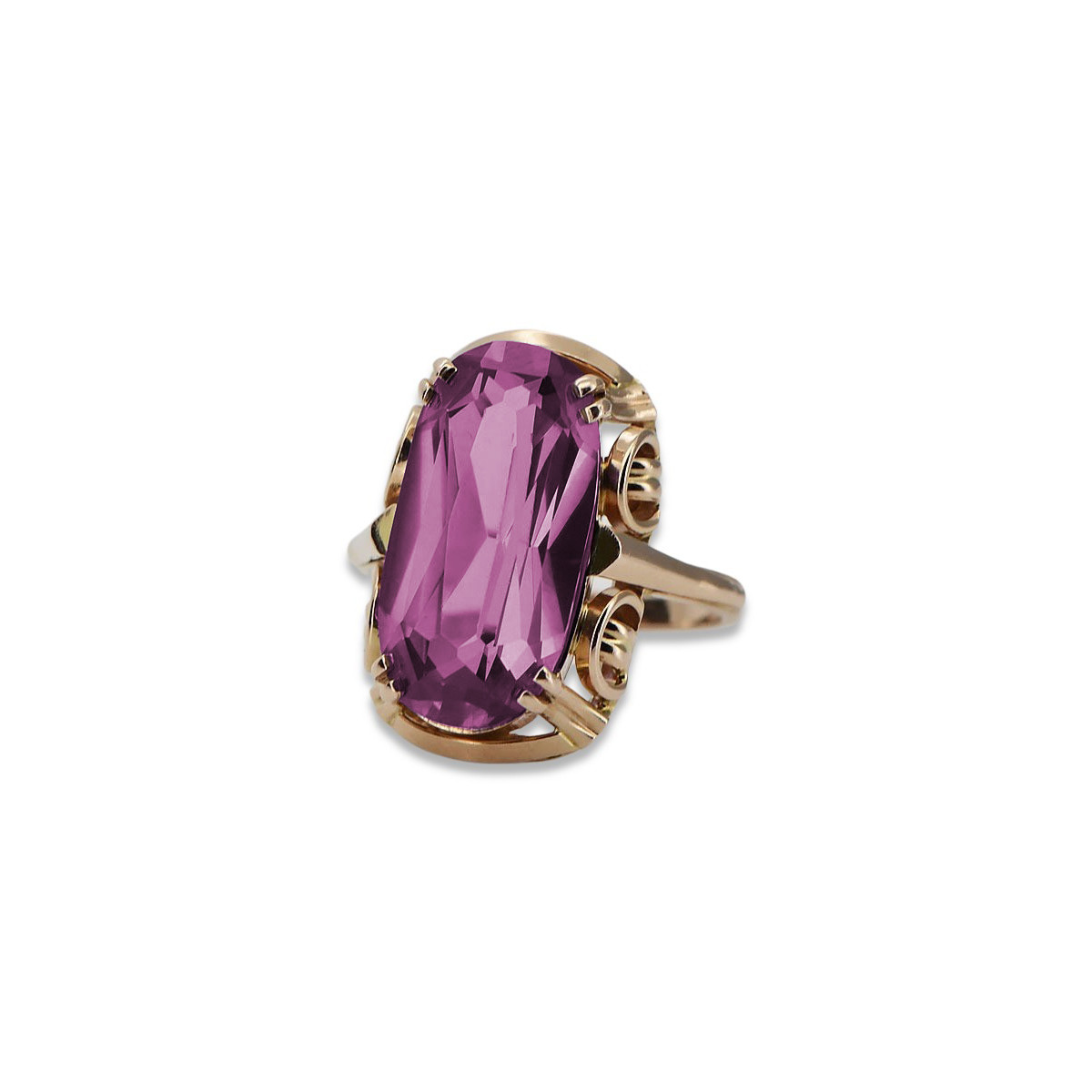 Rose soviétique russe 14k 585 or Alexandrite Ruby Emerald Sapphire Zircon ring vrc014