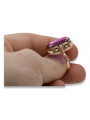 Russische sowjetische Rose 14 Karat 585 Gold Alexandrit Rubin Smaragd Saphir Zirkon Ring vrc014