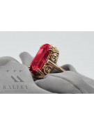 Russische sowjetische Rose 14 Karat 585 Gold Alexandrit Rubin Smaragd Saphir Zirkon Ring vrc014