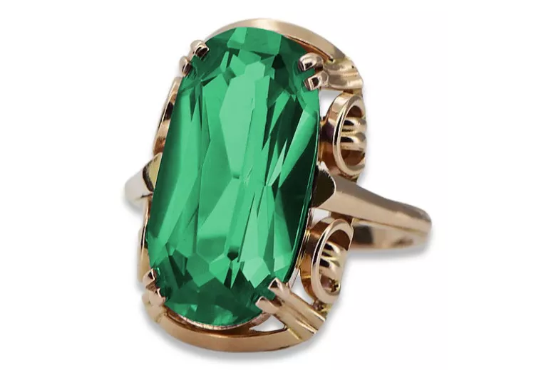 Rose soviétique russe 14k 585 or Alexandrite Ruby Emerald Sapphire Zircon ring vrc014