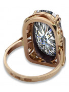 Russische sowjetische Rose 14 Karat 585 Gold Alexandrit Rubin Smaragd Saphir Zirkon Ring vrc014