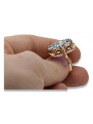 Russische sowjetische Rose 14 Karat 585 Gold Alexandrit Rubin Smaragd Saphir Zirkon Ring vrc014