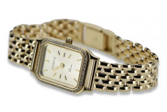 Reloj de Pulsera de Dama en Oro Amarillo 14k 585 Geneve lw055y&lbw004y