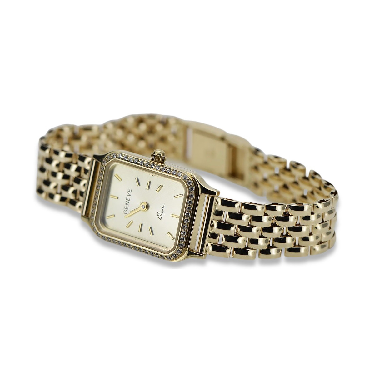 Gold men's watch Geneve ★ zlotychlopak.pl ★ Gold purity 585 333 Low Price!