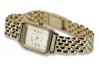 Montre bracelet pour femme en or jaune 14 carats 585 Genève lw055y&lbw004y