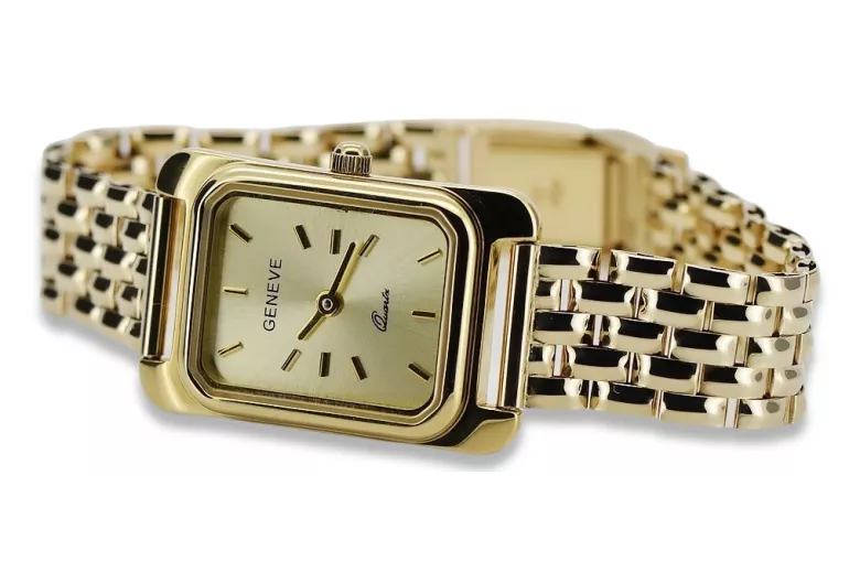 Reloj de oro para hombre Geneve ★ zlotychlopak.pl ★ Pureza de oro 585 333 Precio bajo!