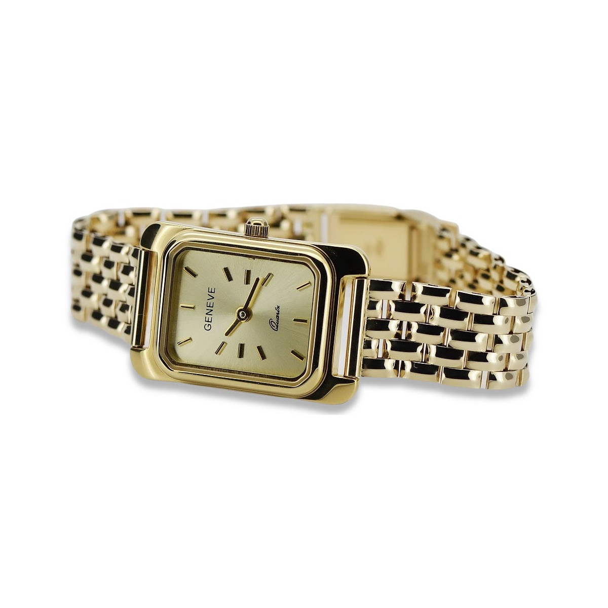 Gold men's watch Geneve ★ zlotychlopak.pl ★ Gold purity 585 333 Low Price!