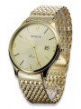 Gold men's watch Geneve ★ zlotychlopak.pl ★ Gold purity 585 333 Low Price!