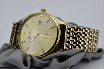 Montre Homme en Or Jaune 14k de Genève mw017y&mbw013yo