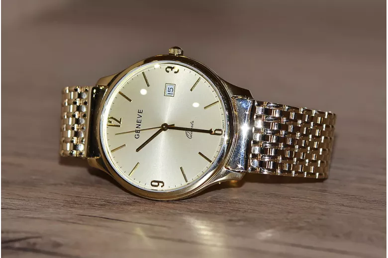 Montre homme en or Genève ★ zlotychlopak.pl ★ Pureté de l’or 585 333 Prix bas!