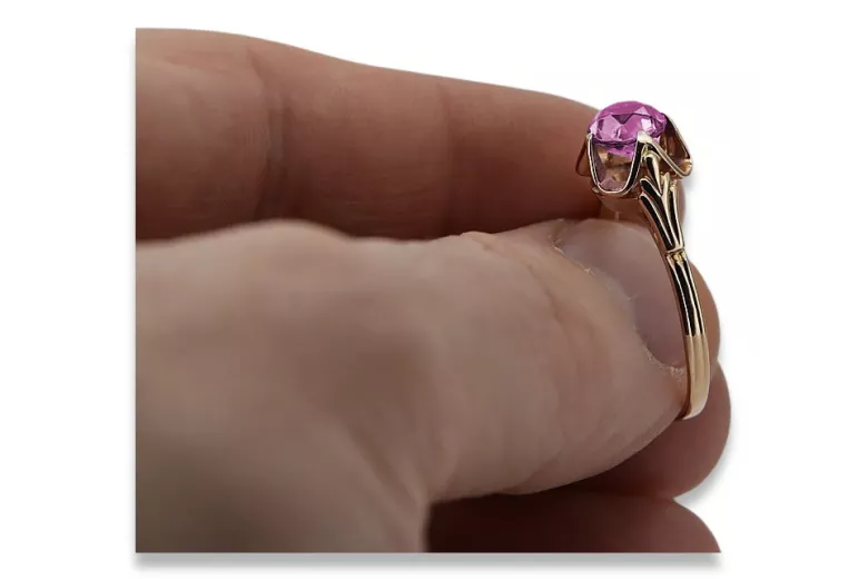 Rose soviétique russe 14k 585 or Alexandrite Ruby Emerald Sapphire Zircon ring vrc014