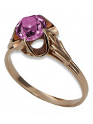 Russische sowjetische Rose 14 Karat 585 Gold Alexandrit Rubin Smaragd Saphir Zirkon Ring vrc014