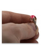 Russische sowjetische Rose 14 Karat 585 Gold Alexandrit Rubin Smaragd Saphir Zirkon Ring vrc014