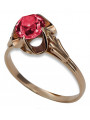 Russische sowjetische Rose 14 Karat 585 Gold Alexandrit Rubin Smaragd Saphir Zirkon Ring vrc014