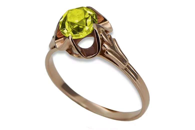 Russische sowjetische Rose 14 Karat 585 Gold Alexandrit Rubin Smaragd Saphir Zirkon Ring vrc014