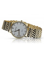 Gold men's watch Geneve ★ zlotychlopak.pl ★ Gold purity 585 333 Low Price!