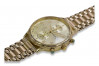 Reloj de Pulsera de Oro 14k 585 Rosa Vintage para Hombre Geneve mw005rdg&mbw006r