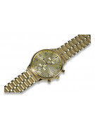 Montre pour homme en or jaune 14k Geneve mw005y&mbw007y