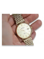 Gold men's watch Geneve ★ zlotychlopak.pl ★ Gold purity 585 333 Low Price!