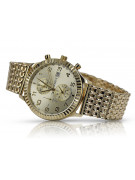 Reloj de Hombre de Oro Italiano 14k 585 Amarillo Geneve mw007y&mbw013y