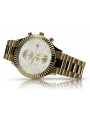 Gold men's watch Geneve ★ zlotychlopak.pl ★ Gold purity 585 333 Low Price!