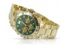 "14k Yellow Gold Men's Geneve Green Dial Watch" mw014ydgr&mbw017y