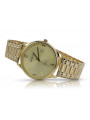 Goldene Herrenuhr Geneve ★ zlotychlopak.pl ★ Gold Reinheit 585 333 Niedriger Preis!