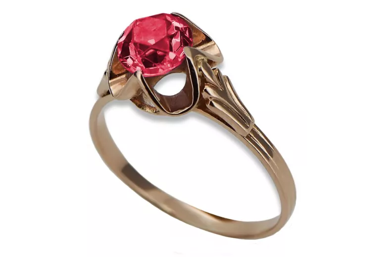 Rose soviétique russe 14k 585 or Alexandrite Ruby Emerald Sapphire Zircon ring vrc084