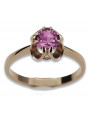 Russische sowjetische Rose 14 Karat 585 Gold Alexandrit Rubin Smaragd Saphir Zirkon Ring vrc014