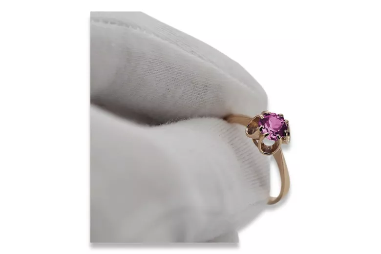 Rose soviétique russe 14k 585 or Alexandrite Ruby Emerald Sapphire Zircon ring vrc014