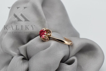 14K Rose Gold Original Vintage Ruby Ring - Vibrant and Elegant vrc348 vrc348