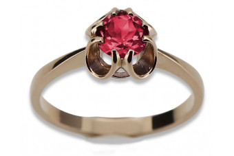 14K Rose Gold Original Vintage Ruby Ring - Vibrant and Elegant vrc348 vrc348