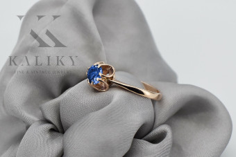 Antiker Saphir Ring in Originales 14 Karat Vintage-Roségold,  vrc348 vrc348