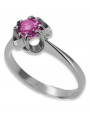 Russische sowjetische Rose 14 Karat 585 Gold Alexandrit Rubin Smaragd Saphir Zirkon Ring vrc014