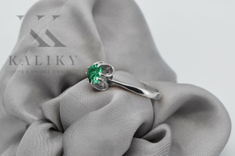 Sterling Silver 925, Emerald Vintage Ring vrc348s