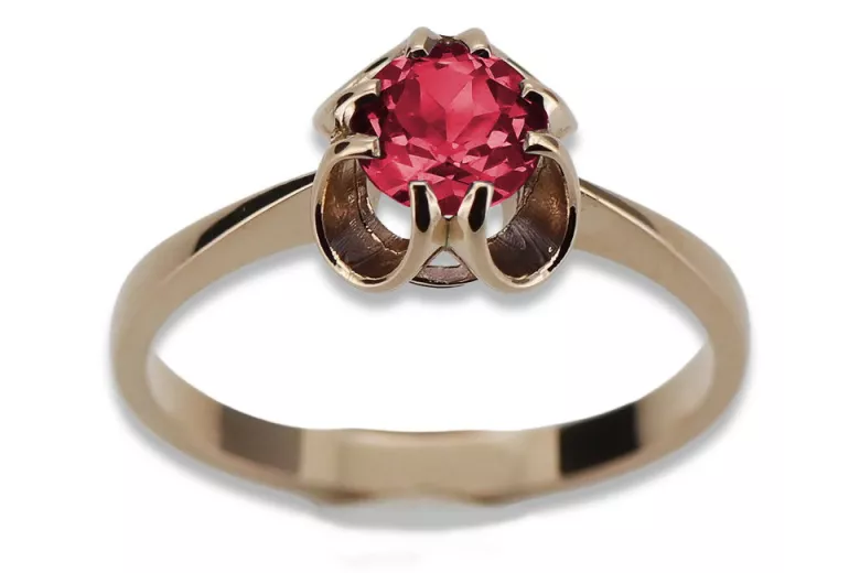 Rose soviétique russe 14k 585 or Alexandrite Ruby Emerald Sapphire Zircon ring vrc084