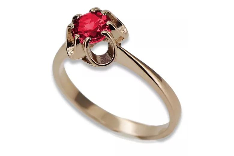 Russische sowjetische Rose 14 Karat 585 Gold Alexandrit Rubin Smaragd Saphir Zirkon Ring vrc084