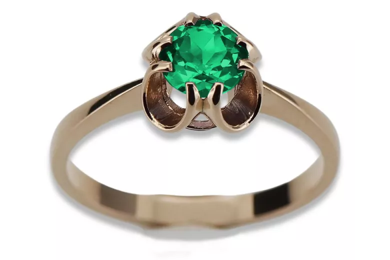 Rose soviétique russe 14k 585 or Alexandrite Ruby Emerald Sapphire Zircon ring vrc084