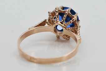 Inel sovietic rusesc din aur 585 trandafir 14k alexandrit rubin smarald safir zircon vrc014