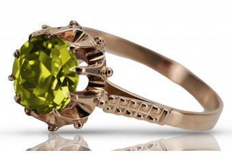 Rose soviétique russe 14k 585 or Alexandrite Ruby Emerald Sapphire Zircon ring vrc014