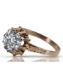 Russische sowjetische Rose 14 Karat 585 Gold Alexandrit Rubin Smaragd Saphir Zirkon Ring vrc014