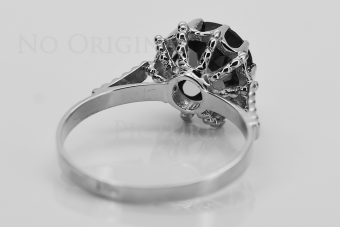Russische sowjetische Rose 14 Karat 585 Gold Alexandrit Rubin Smaragd Saphir Zirkon Ring vrc014