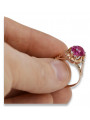 Russische sowjetische Rose 14 Karat 585 Gold Alexandrit Rubin Smaragd Saphir Zirkon Ring vrc014