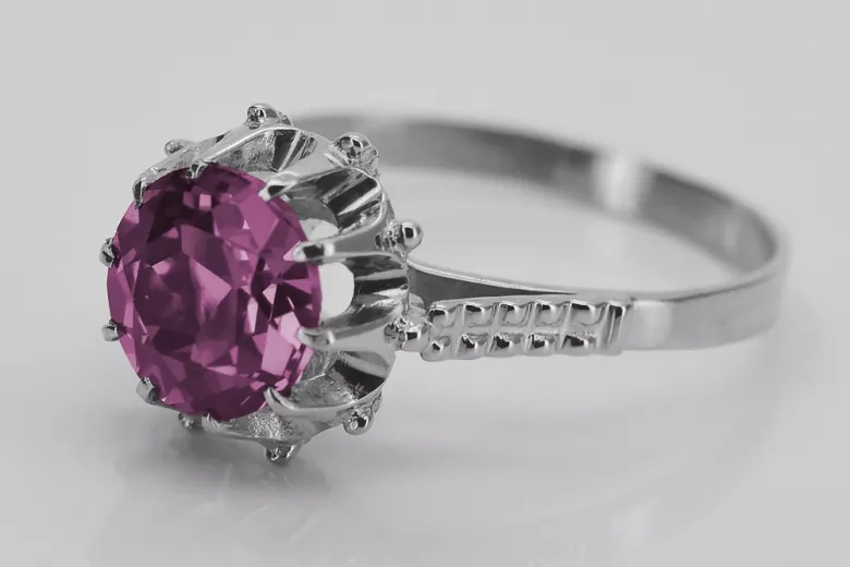 Rose soviétique russe 14k 585 or Alexandrite Ruby Emerald Sapphire Zircon ring vrc014